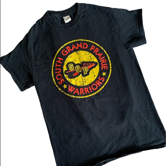South Grand Prairie Warriors School Short Sleeve Black Tee Shirt Mens Size Small - Picture 2 of 7